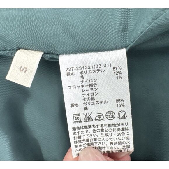 Dark green black Polka Dots, woman dress Shorts Lined Velvet Button size small - Picture 6 of 7